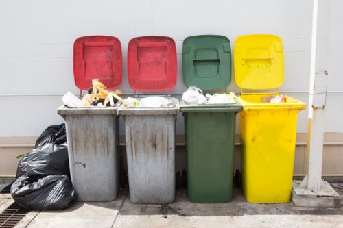 Construction workers clearing waste in Ruislip