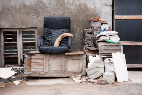Waste collection truck in Ruislip